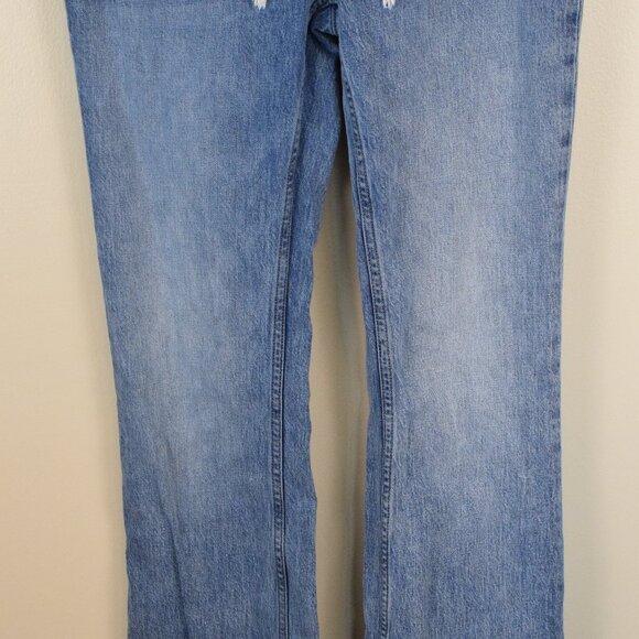 Pilcro by Anthropologie The Icon Lace-up Lightwash Denim Flare Jeans Size 27 - Picture 4 of 10